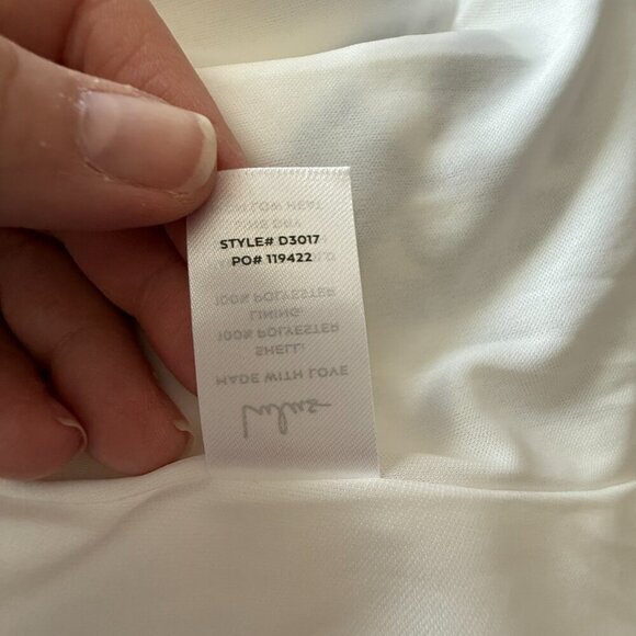 Women's M Lulus Tale to Tell Blue and Ivory Embroidered Shift Dress - Picture 10 of 10